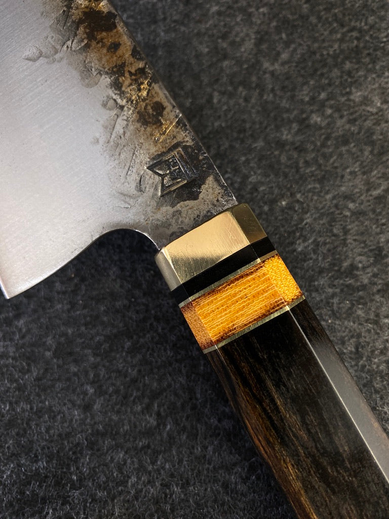 8" gyuto with black and white ebony