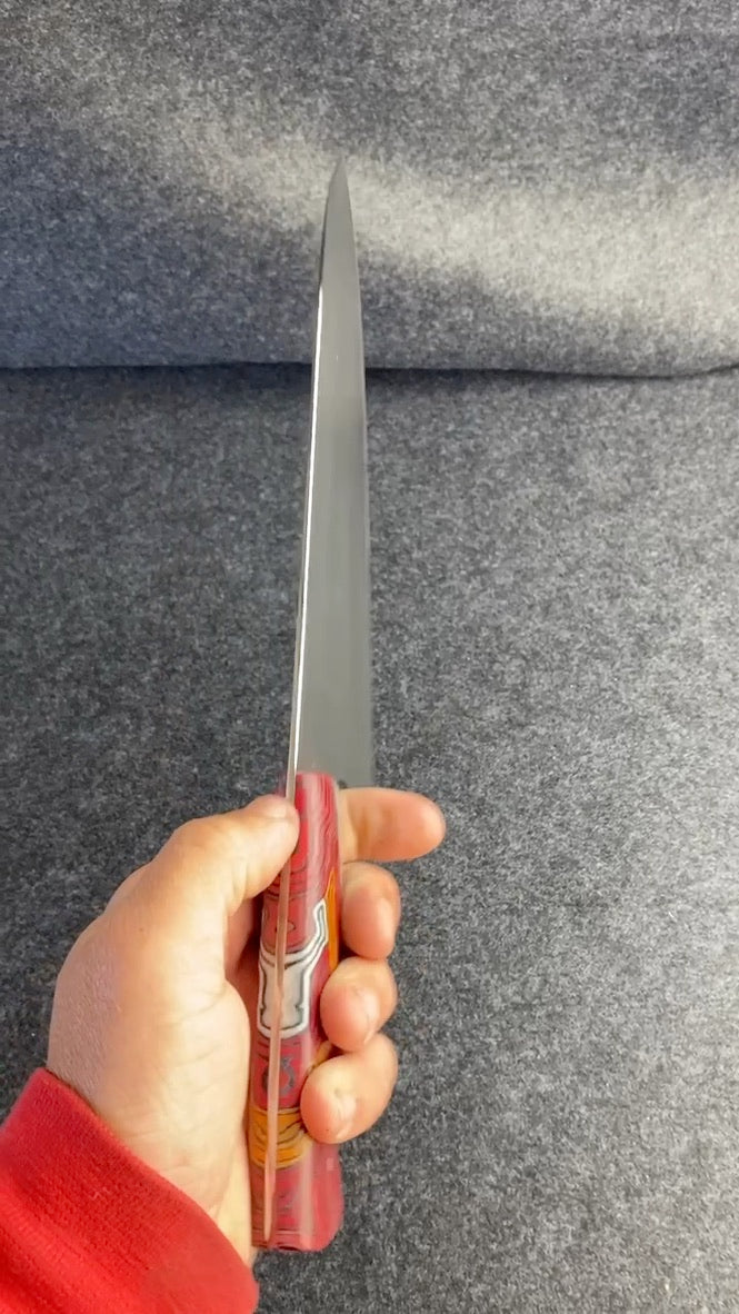 stainless french pattern in with pattern micarta