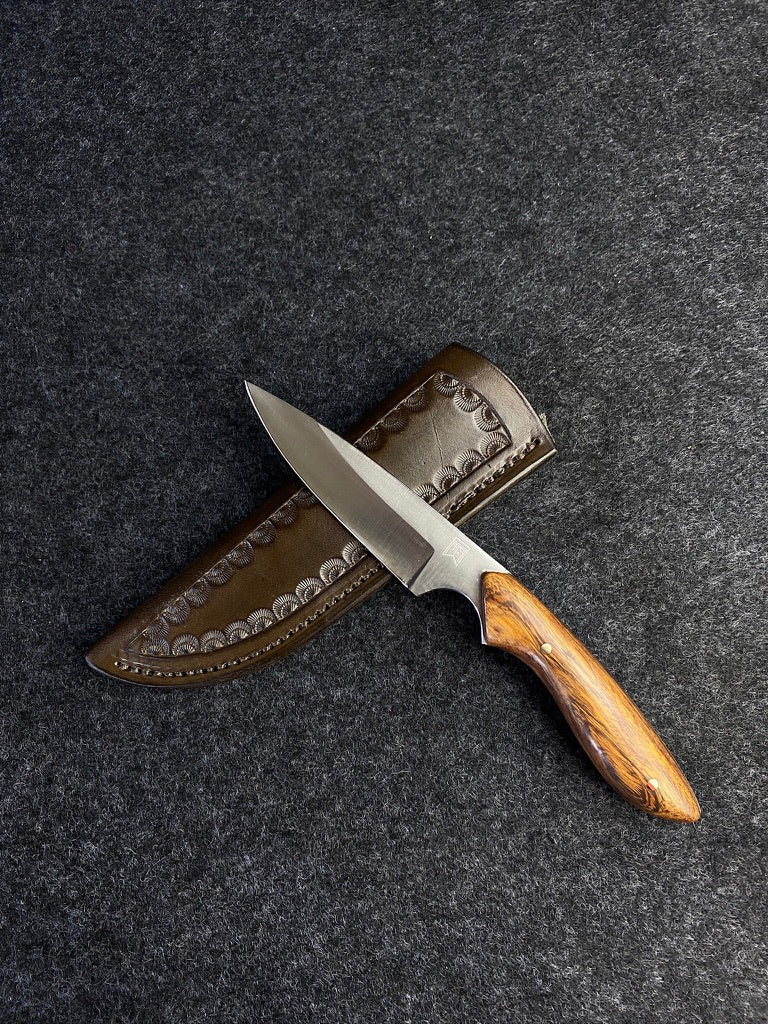stainless edc in desert ironwood