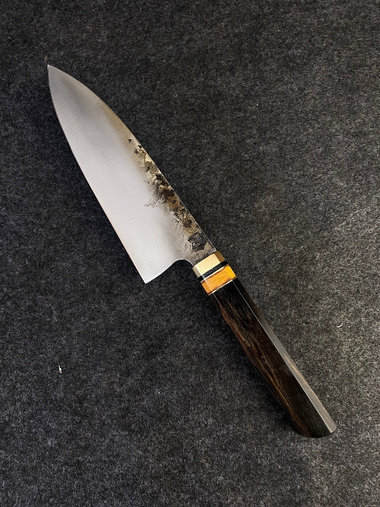 8" gyuto with black and white ebony