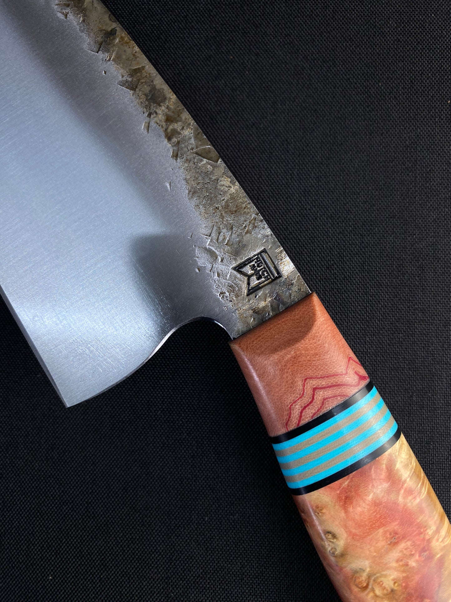 Flame box elder chefs knife