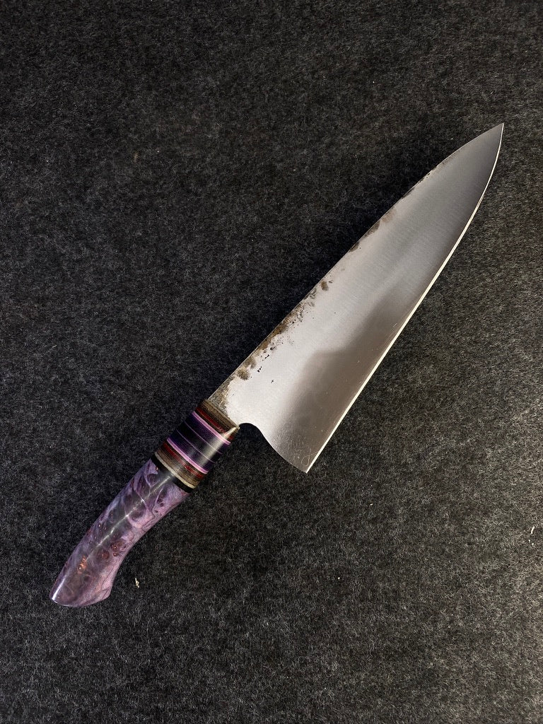 10" Chefs knife in dyed maple