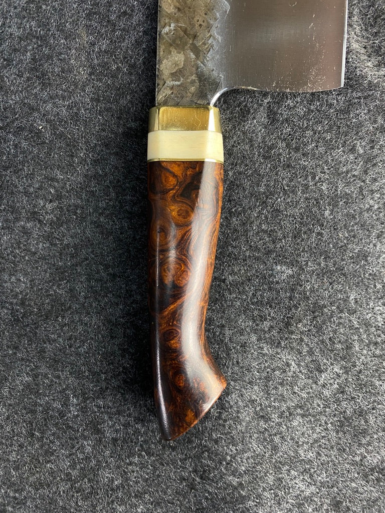 High carbon chefs with desert ironwood burl