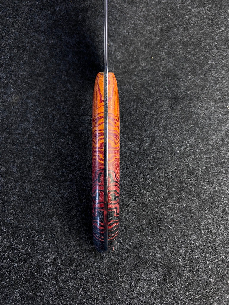 stainless wave in red pattern