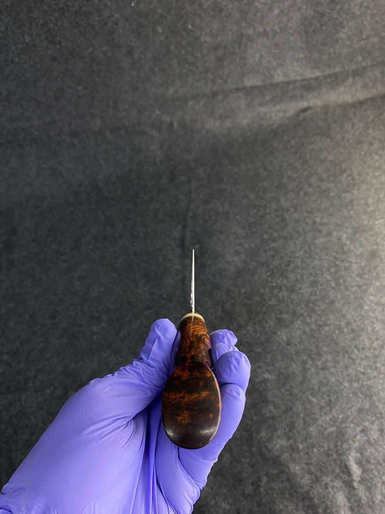 High carbon chefs with desert ironwood burl