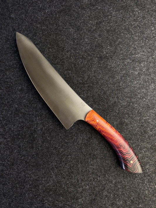 stainless wave in red pattern