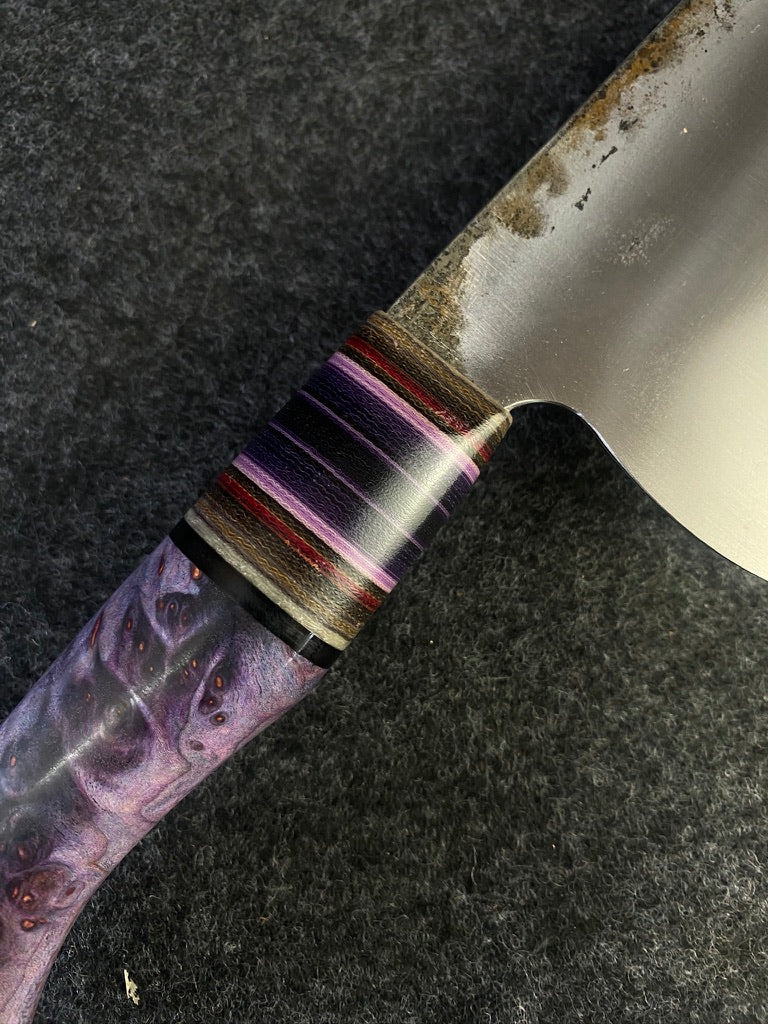 10" Chefs knife in dyed maple