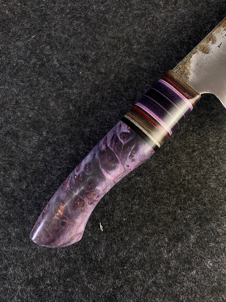 10" Chefs knife in dyed maple