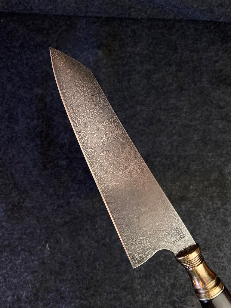 240 layer damascus with bronze bolster