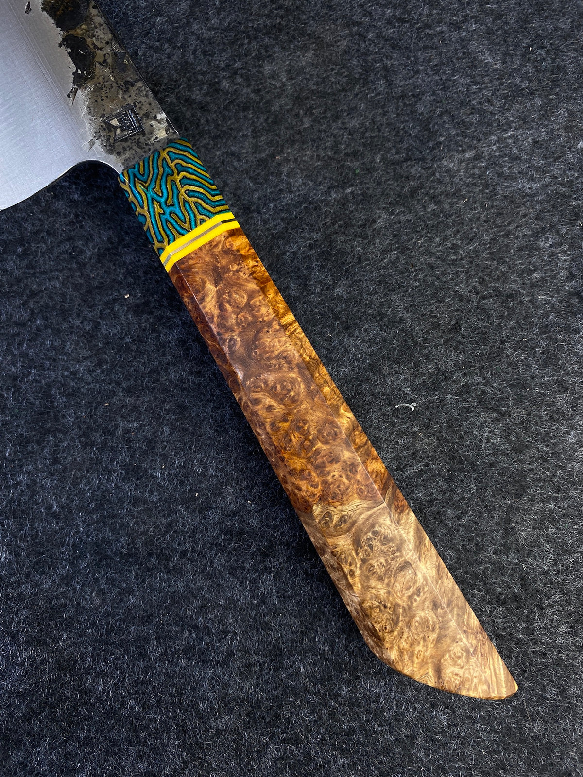 8" K Tip chefs in amboyna burl