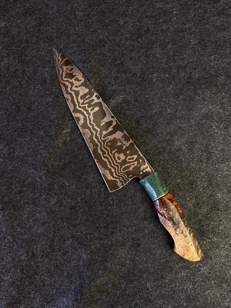 Damascus french pattern with amboyna