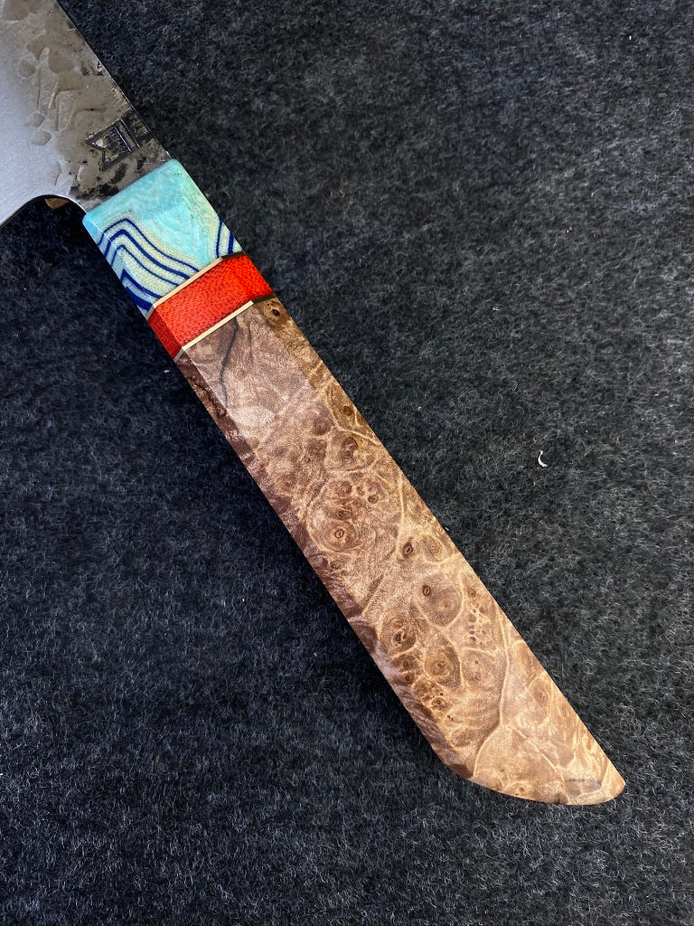 8" Kiritsuke in maple burl