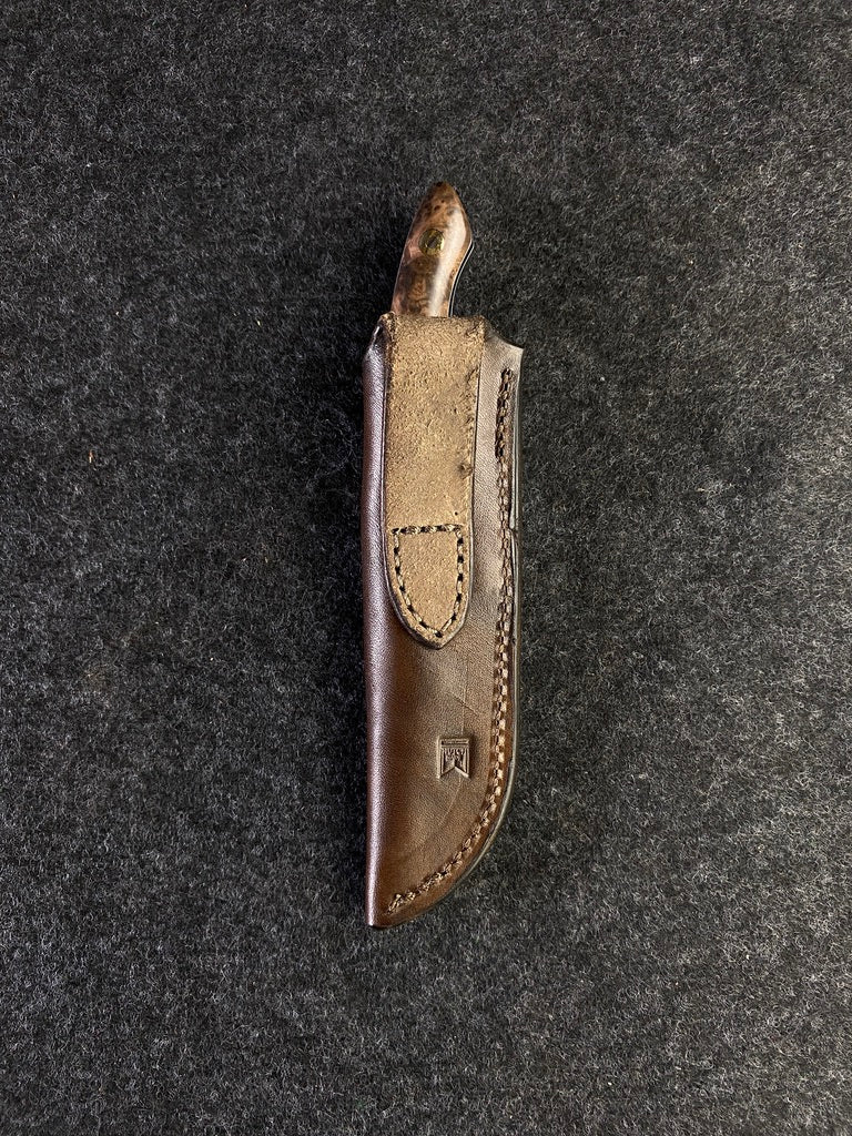 stainless edc turkish walnut burl