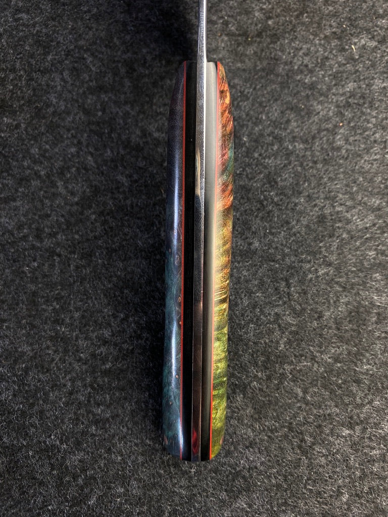 stainless lazer in dyed and stabilized maple burl