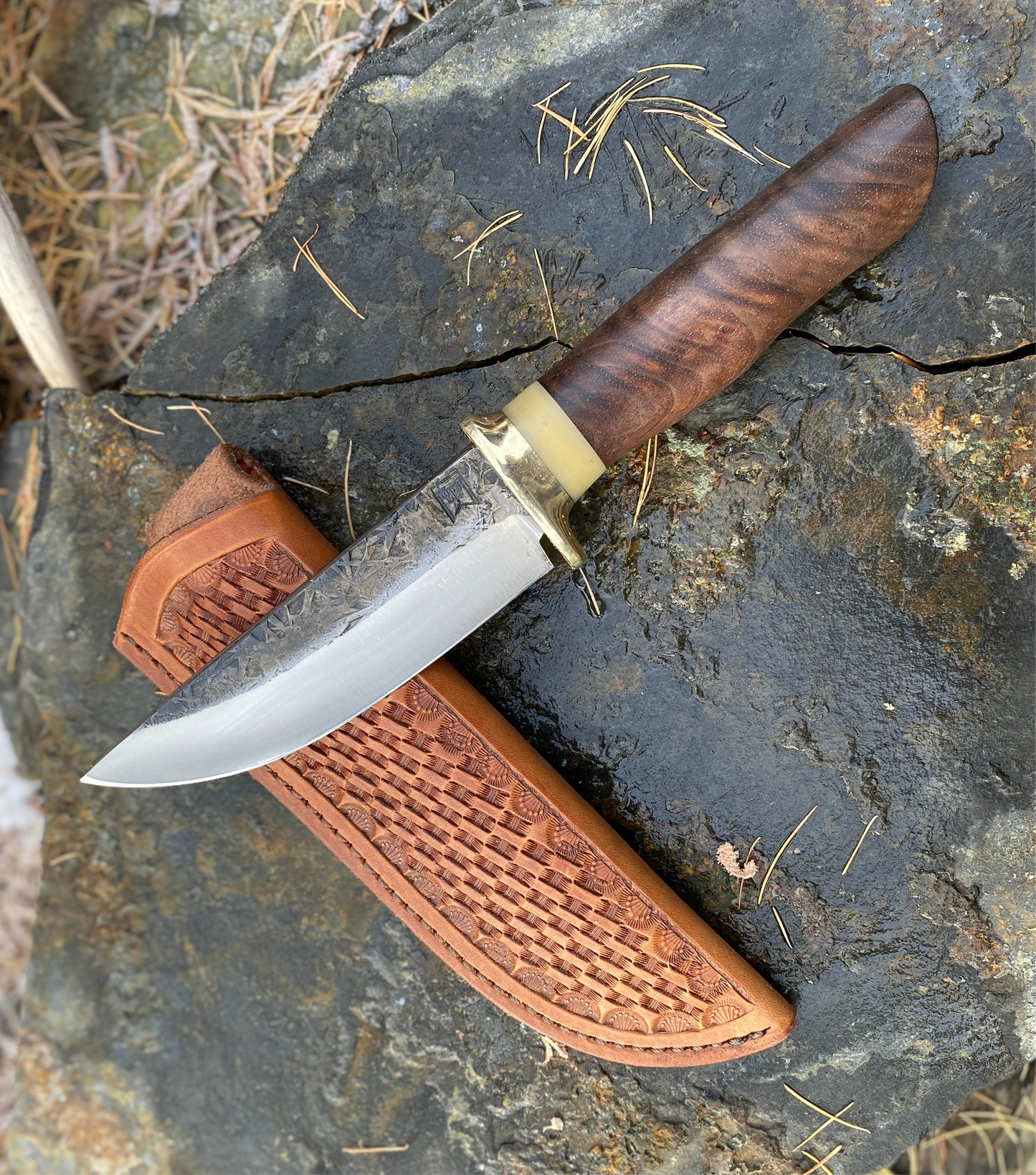 Hand forged field knife