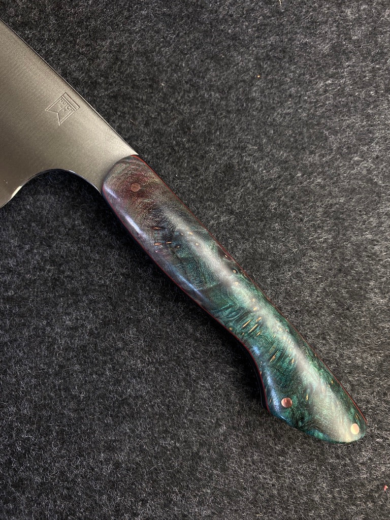 stainless lazer in dyed and stabilized maple burl