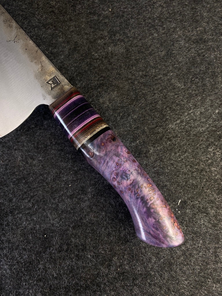 10" Chefs knife in dyed maple