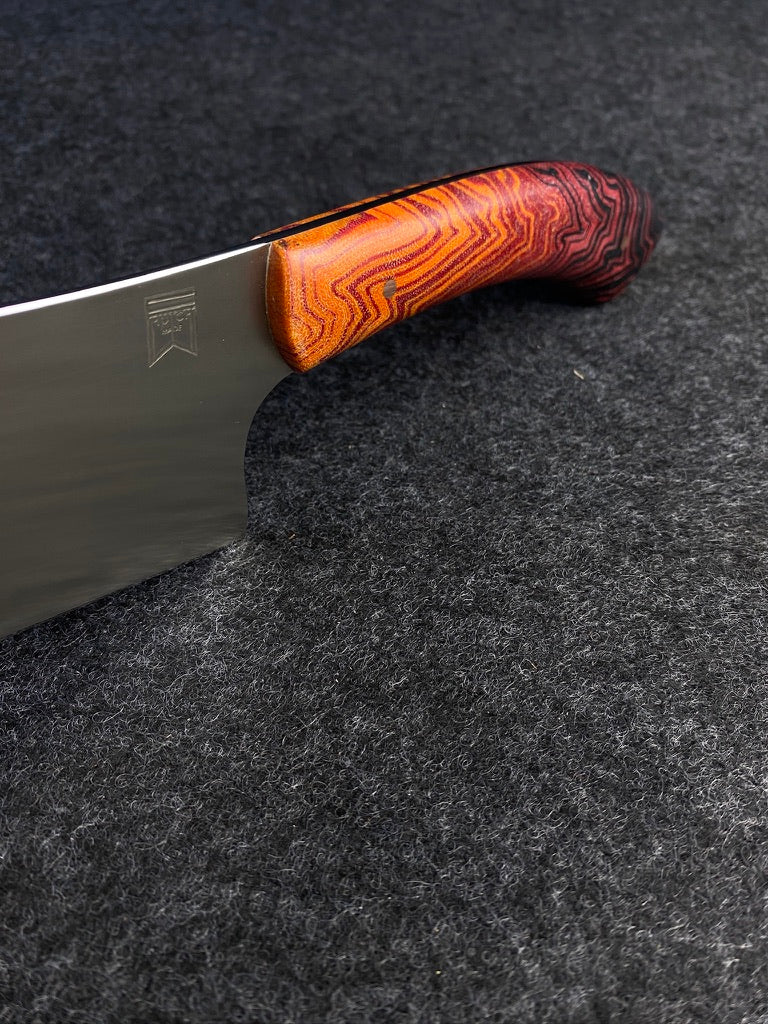stainless wave in red pattern