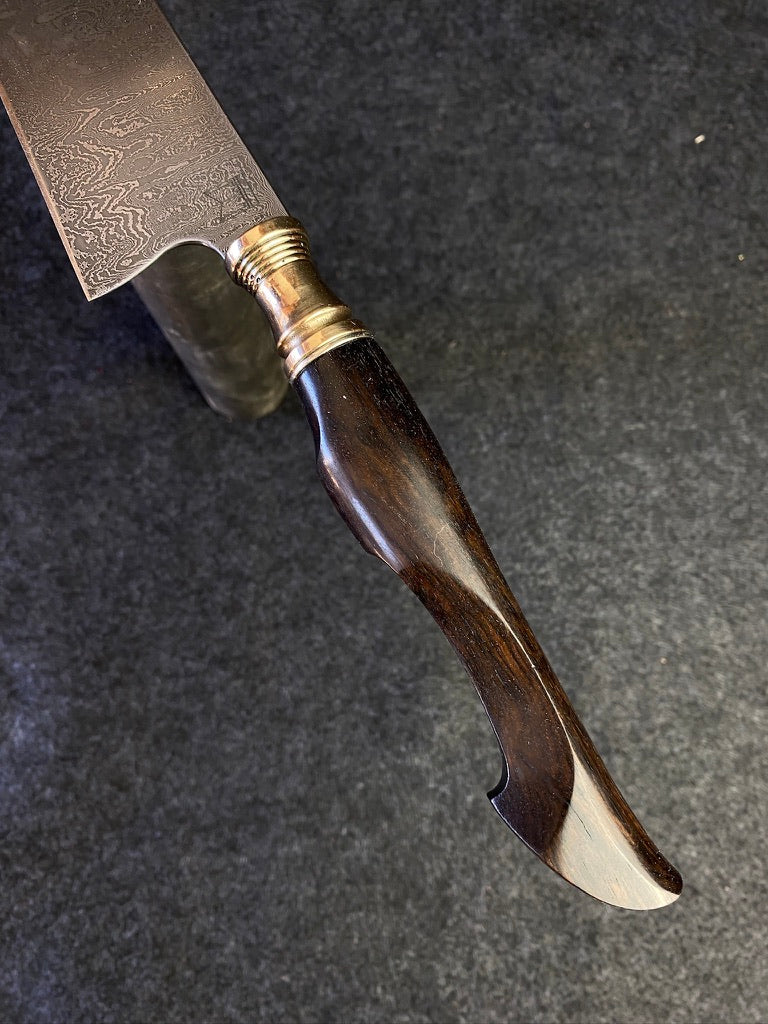 240 layer damascus with bronze bolster