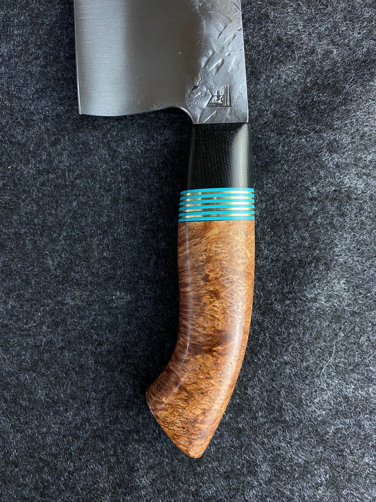 High Carbon traditional Chefs with red malle burl