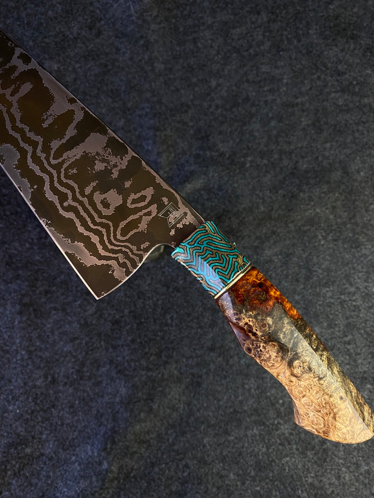 Damascus french pattern with amboyna