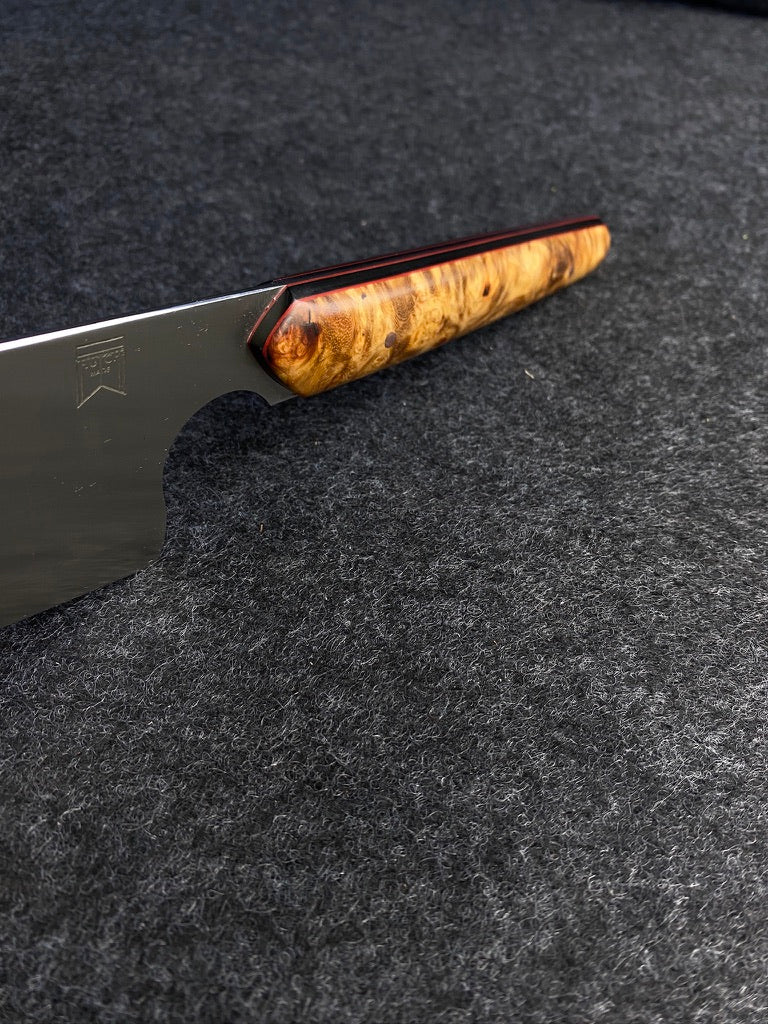 stainless k tip in amboyna burl
