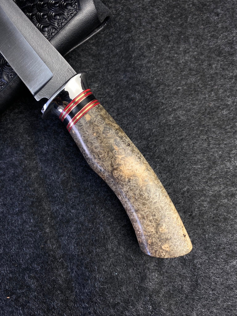 Drop Point hunter in s-30v and black amboyna