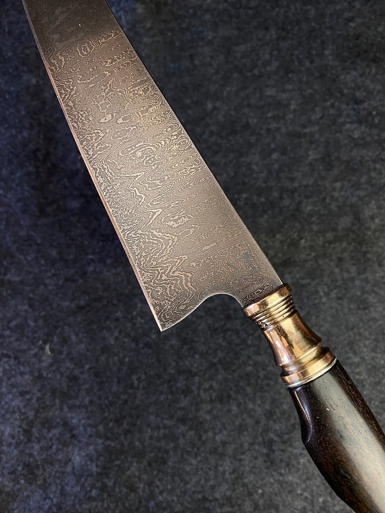 240 layer damascus with bronze bolster