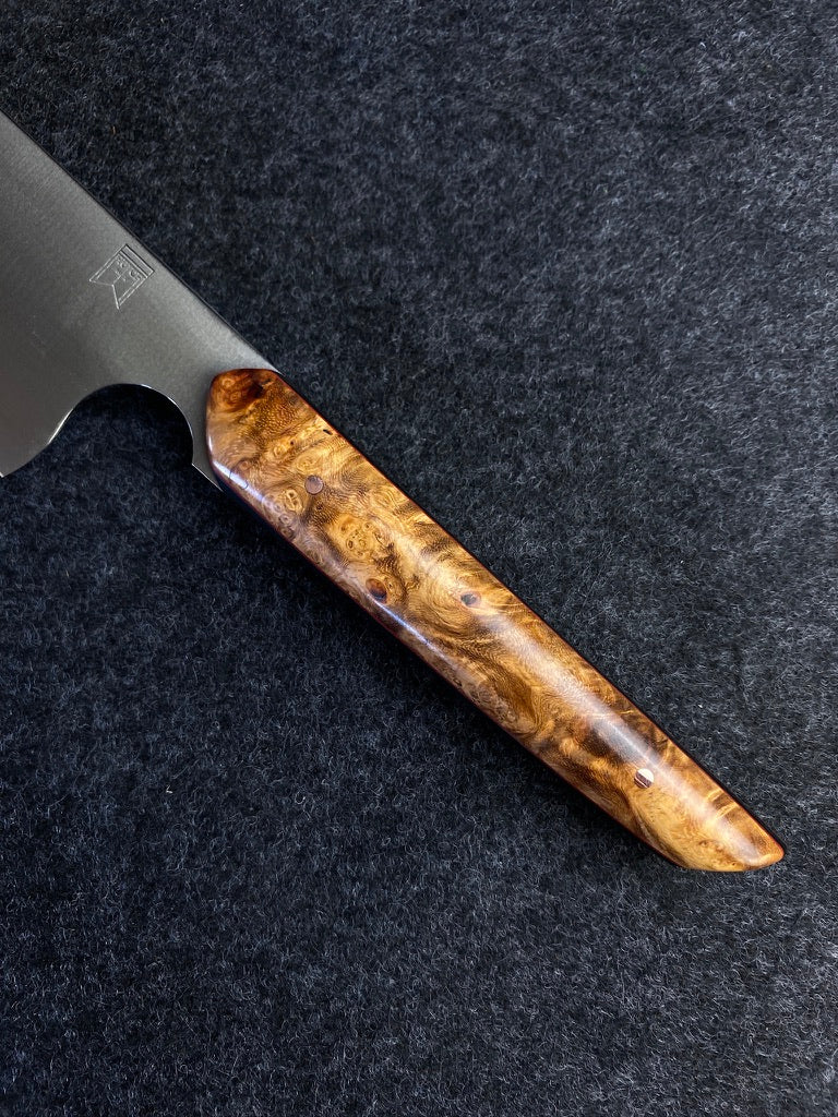 stainless k tip in amboyna burl