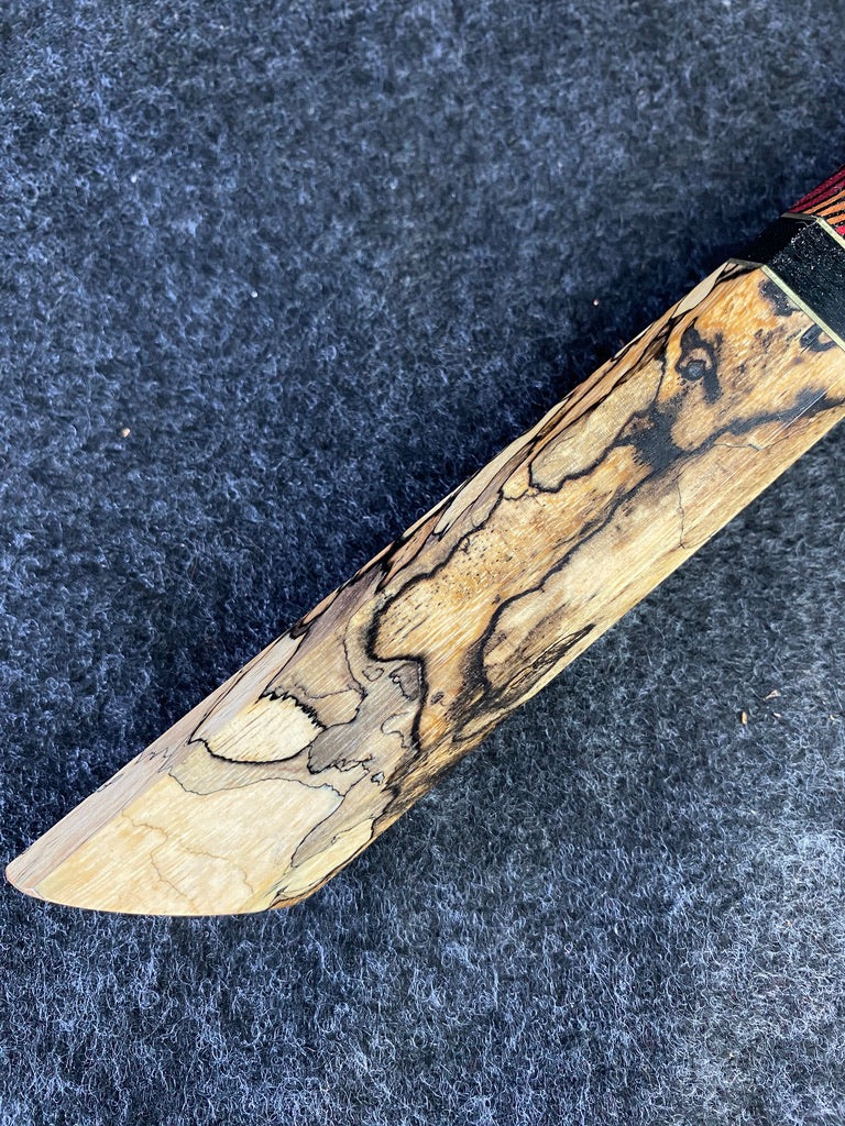 random pattern damascus chefs knife