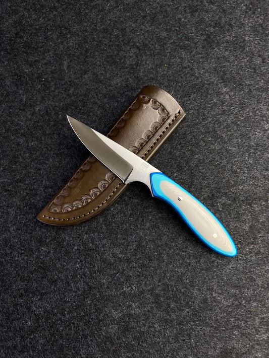 stainless edc in gray multicolor g10