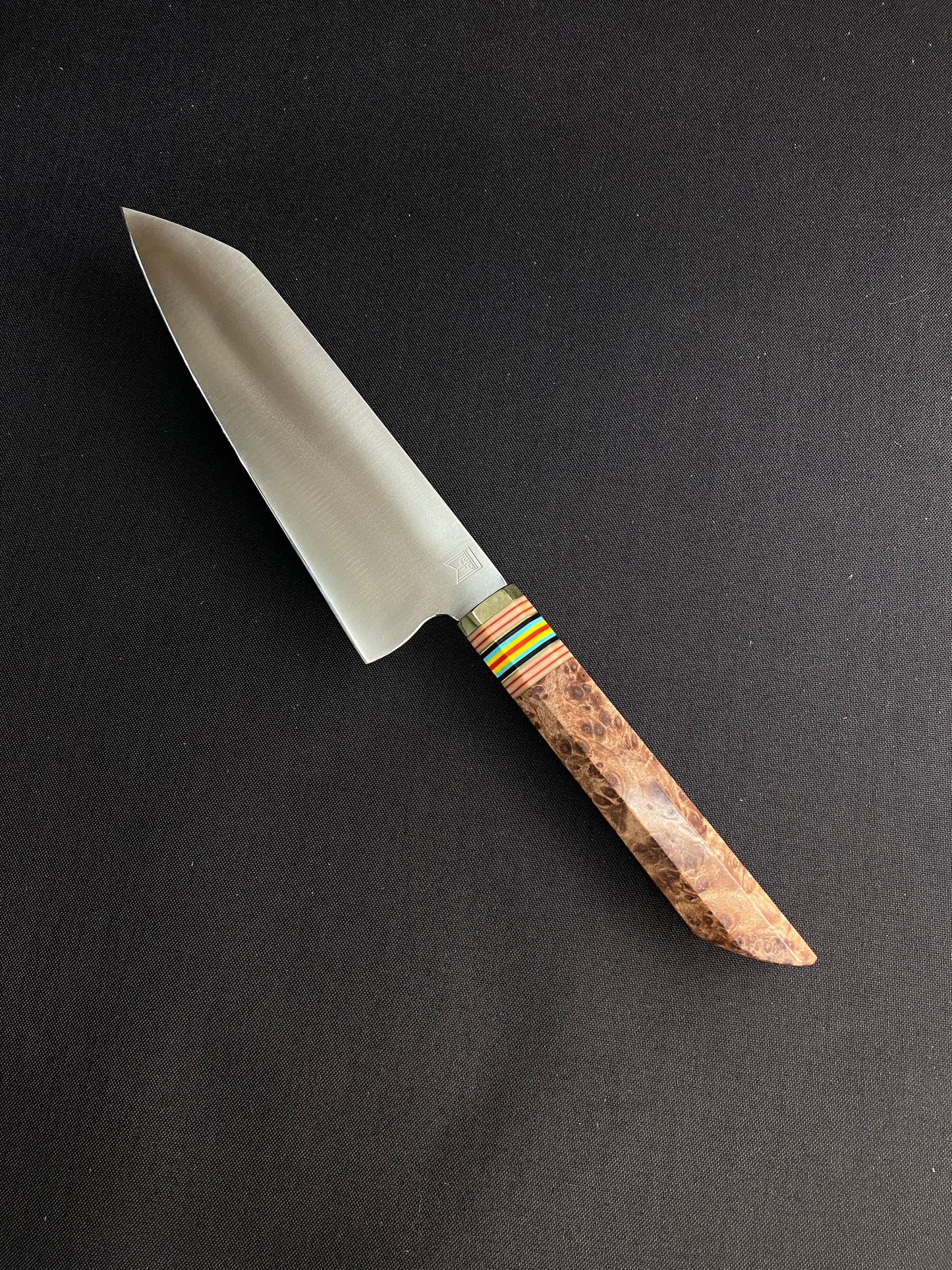 Stainless k-tip with cedar burl