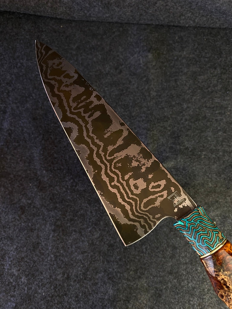Damascus french pattern with amboyna
