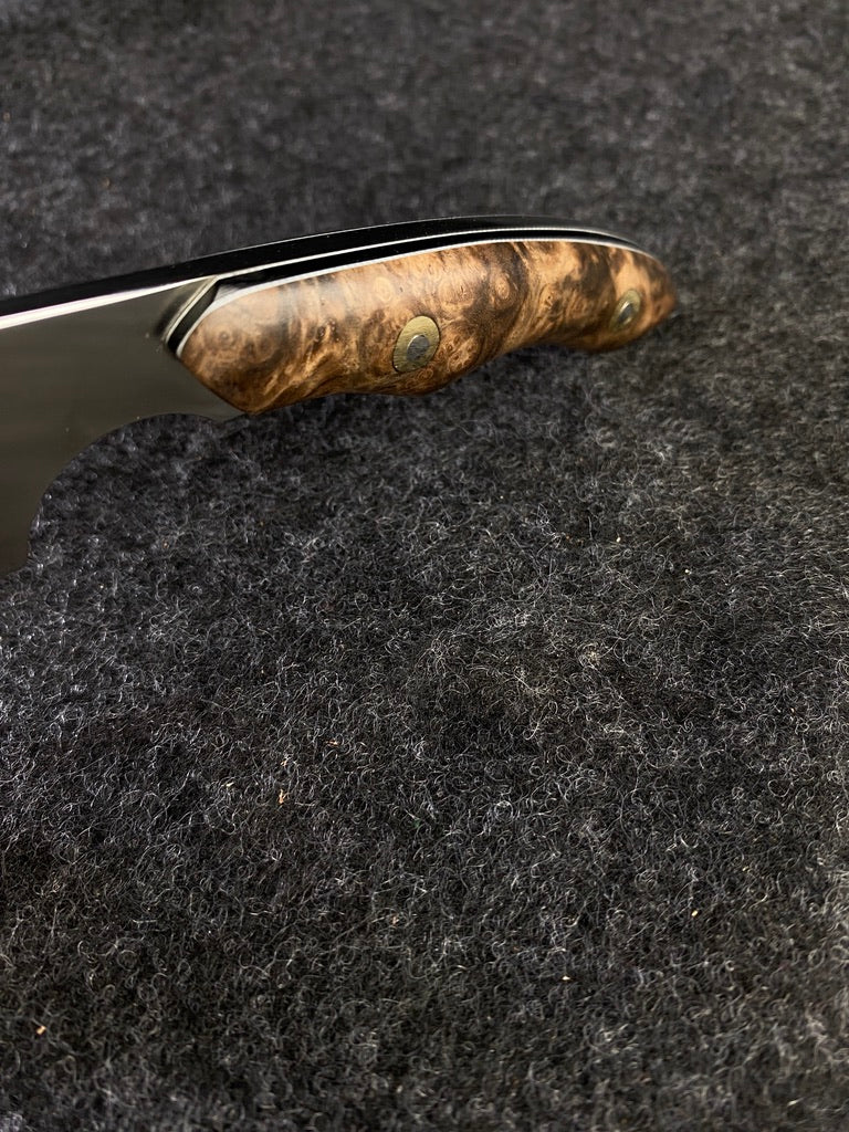 stainless edc turkish walnut burl