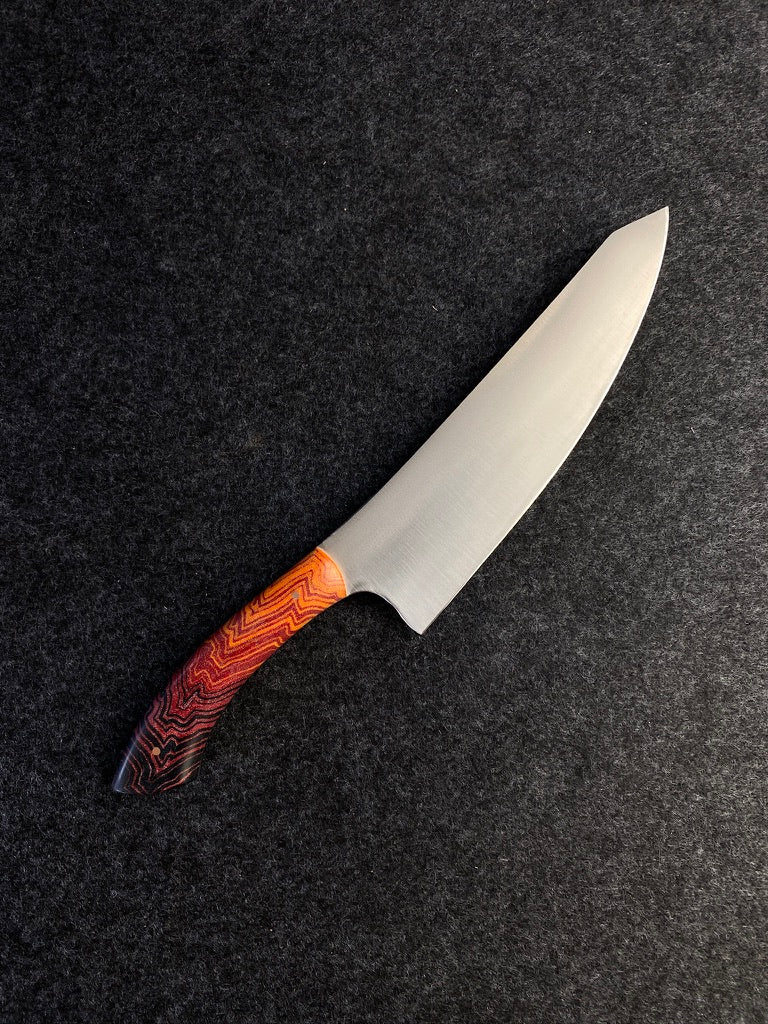 stainless wave in red pattern