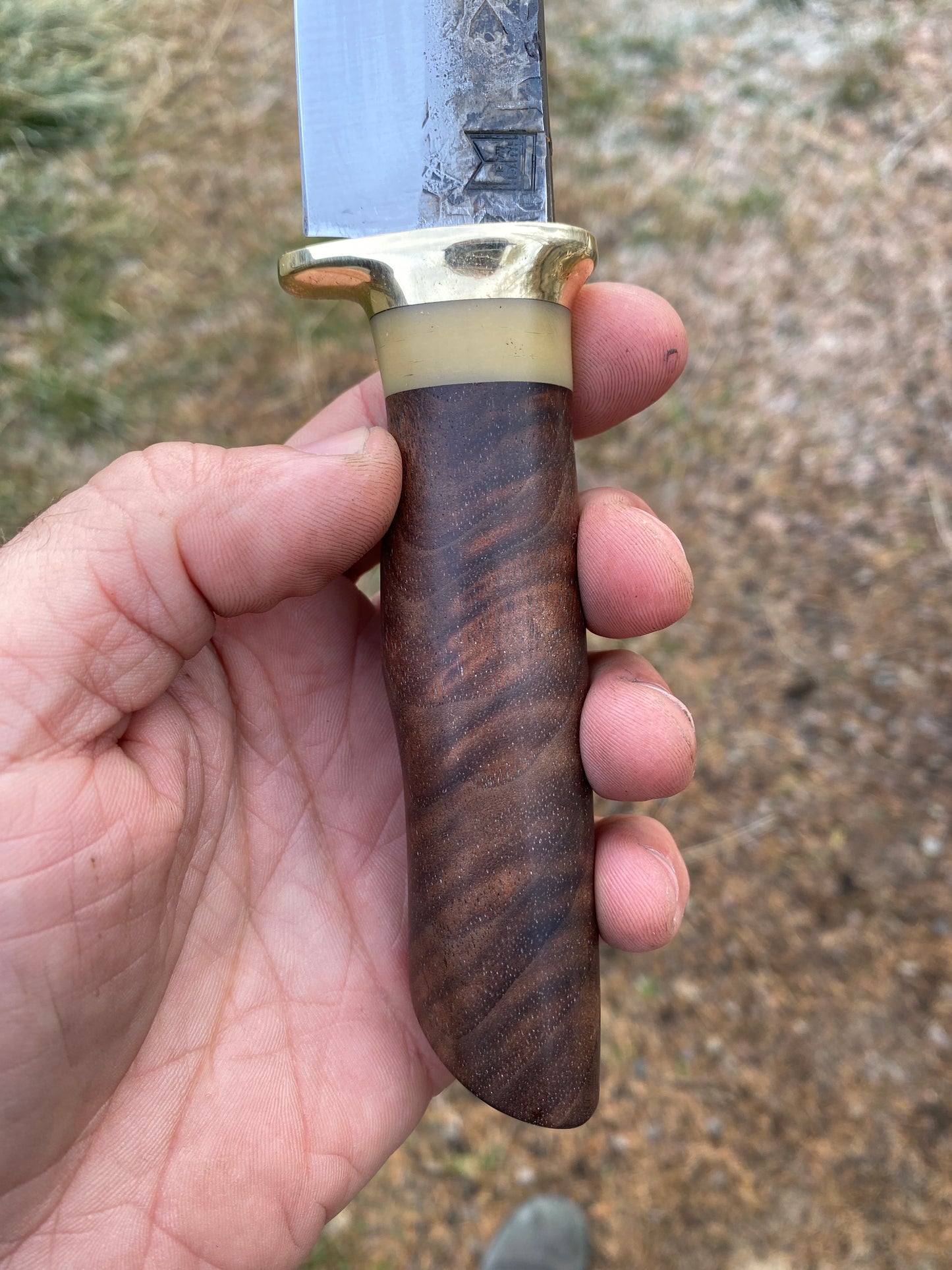 Hand forged field knife