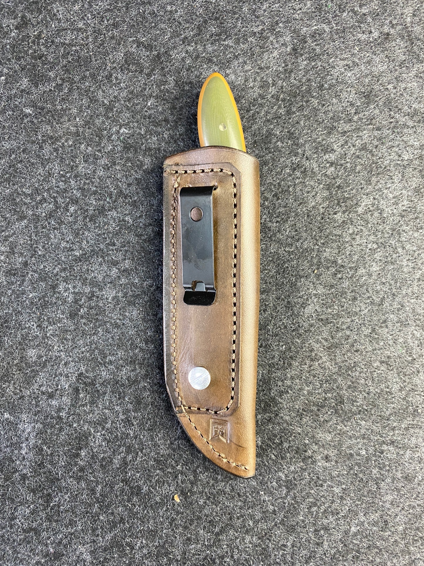 Stainless pocket EDC in od green G-10