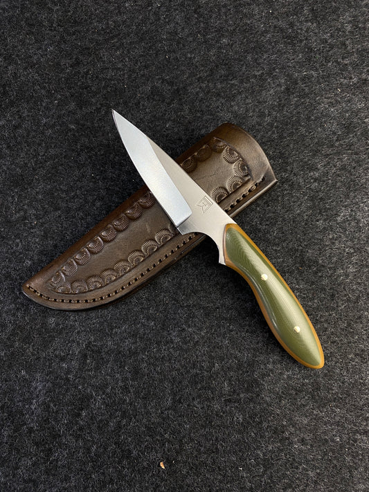 Stainless pocket EDC in od green G-10