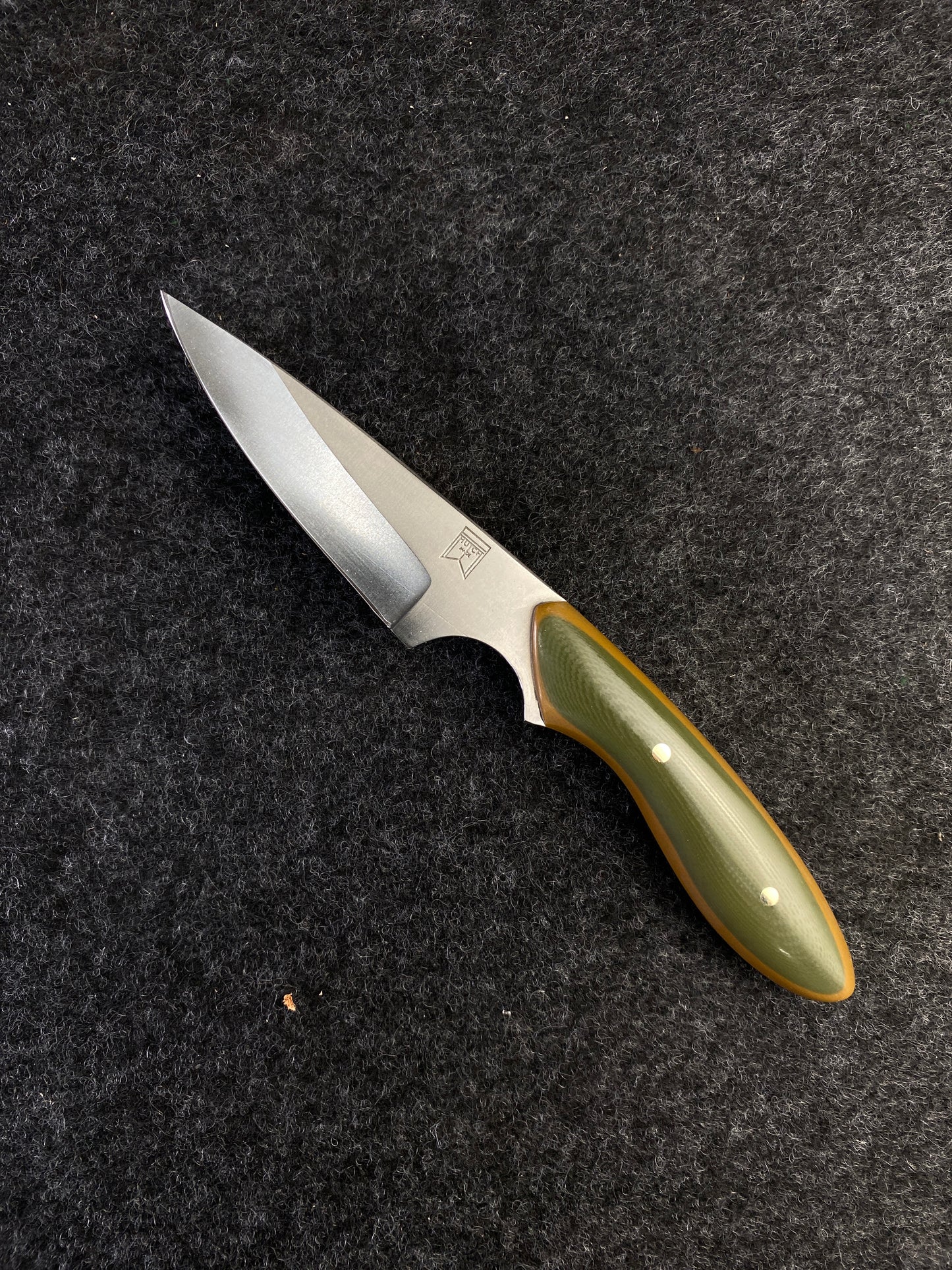 Stainless pocket EDC in od green G-10