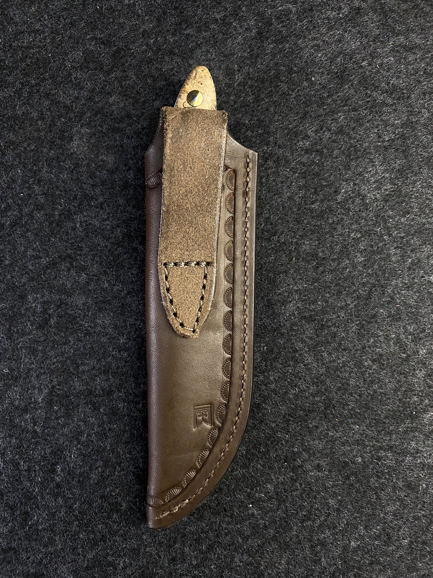 Stainless EDC in Black Amboyna burl