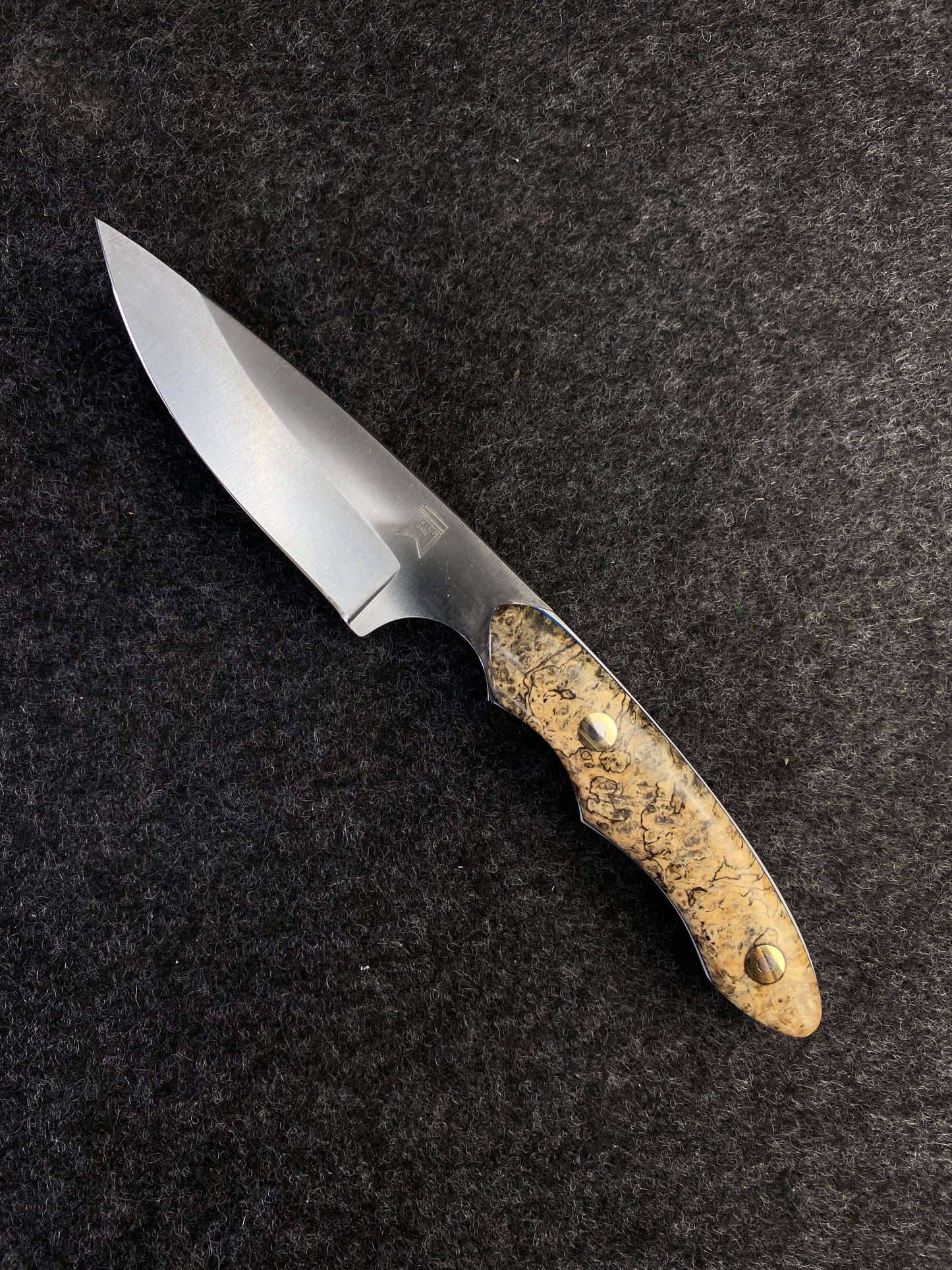 Stainless EDC in Black Amboyna burl