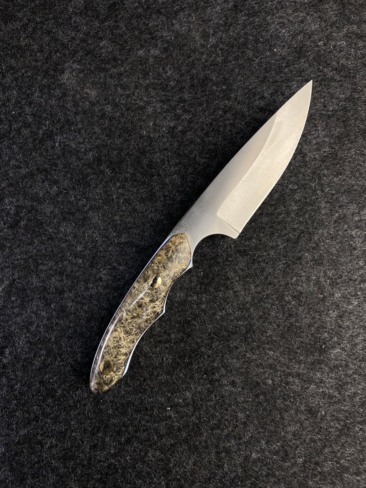 Stainless EDC in Black Amboyna burl