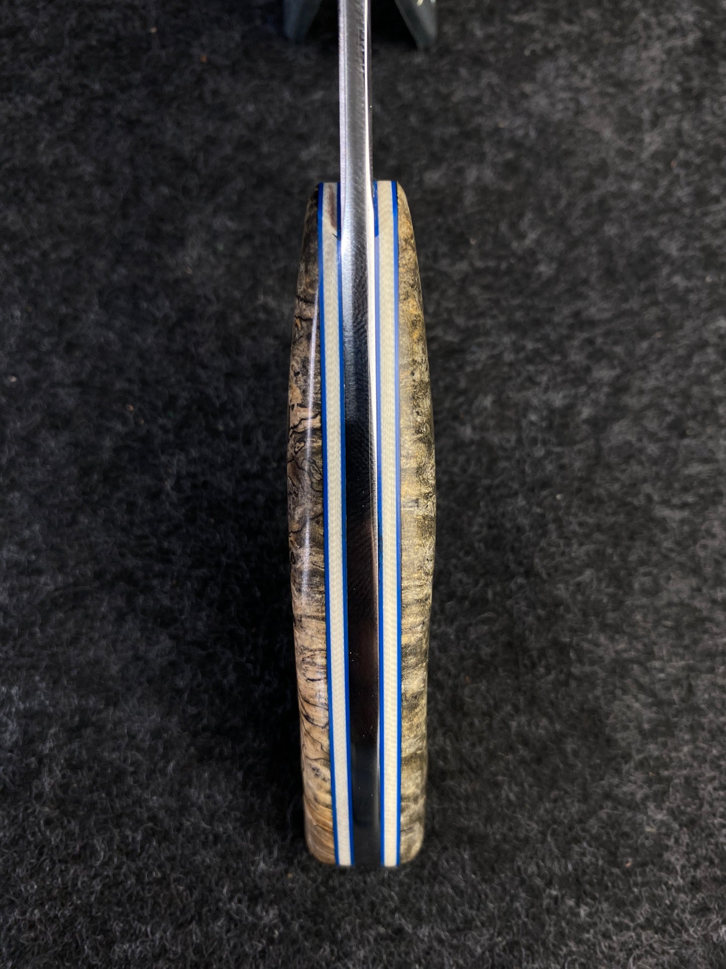 Stainless EDC in Black Amboyna burl