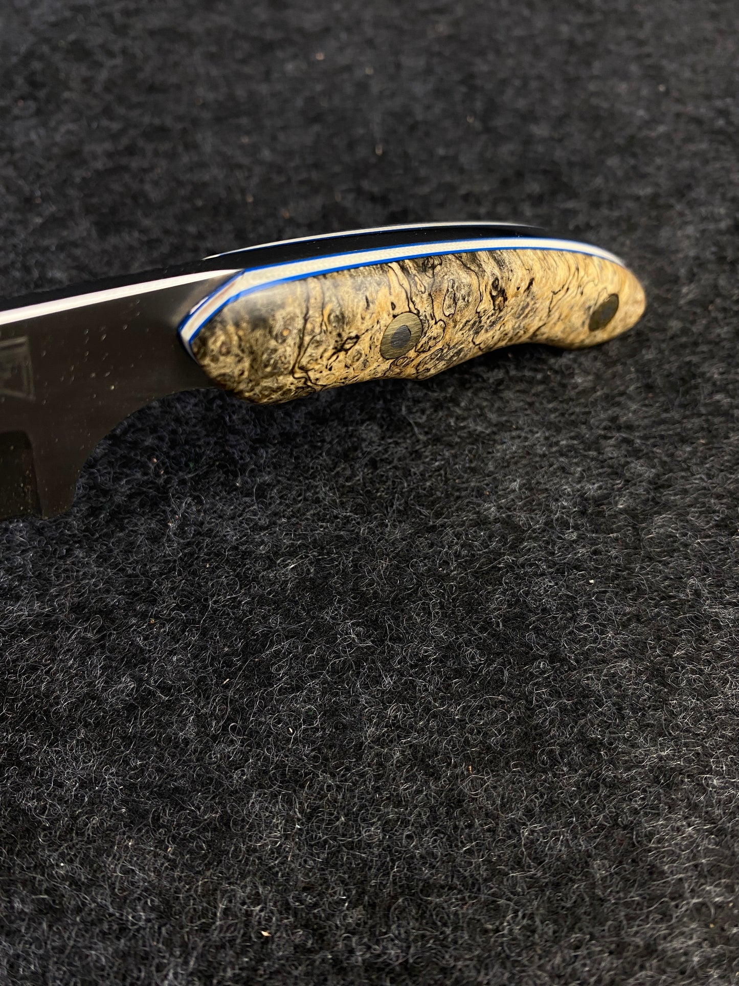 Stainless EDC in Black Amboyna burl