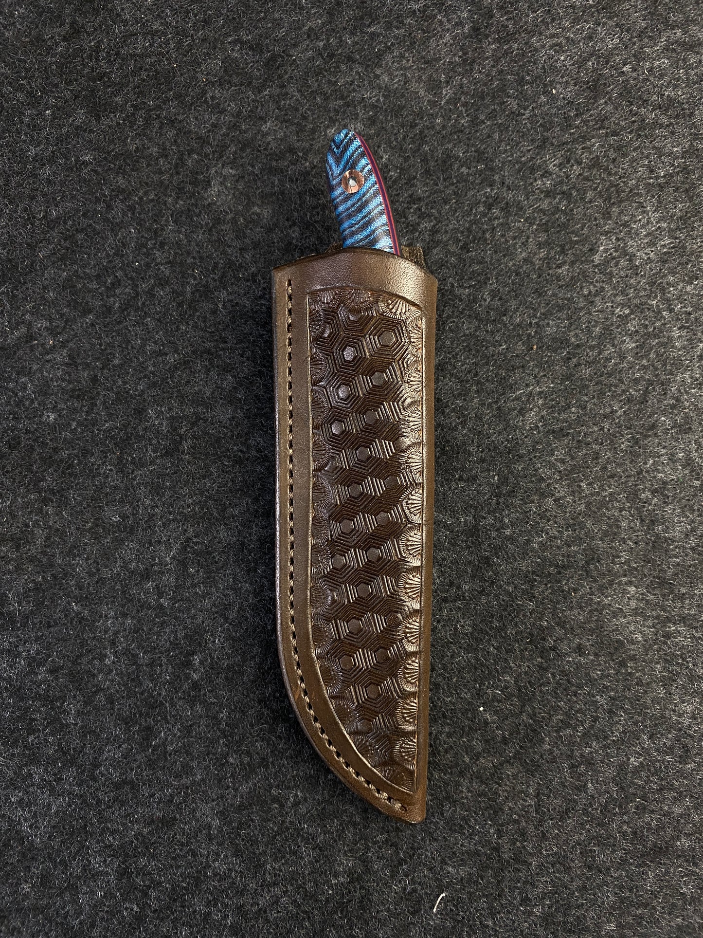 Stainless EDC in Blue Ripple Gcarta
