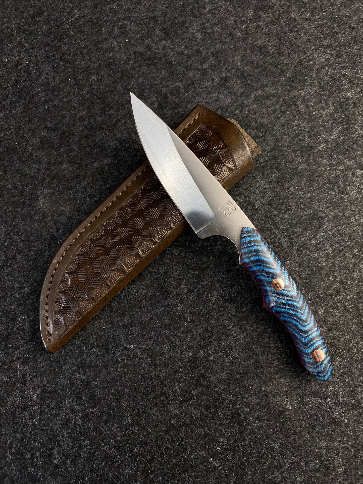 Stainless EDC in Blue Ripple Gcarta