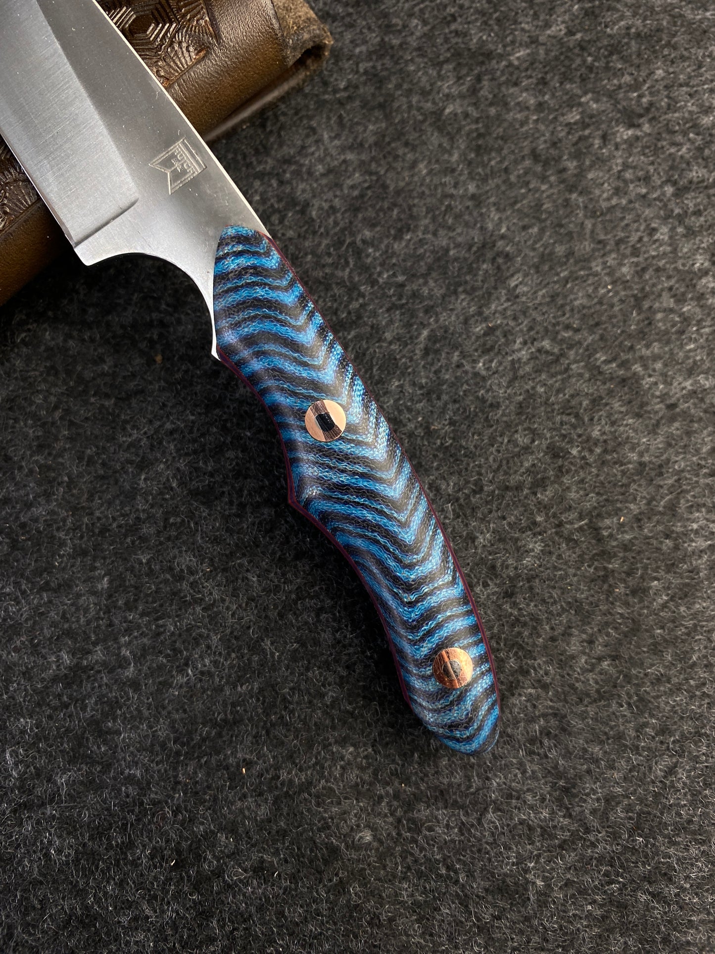 Stainless EDC in Blue Ripple Gcarta