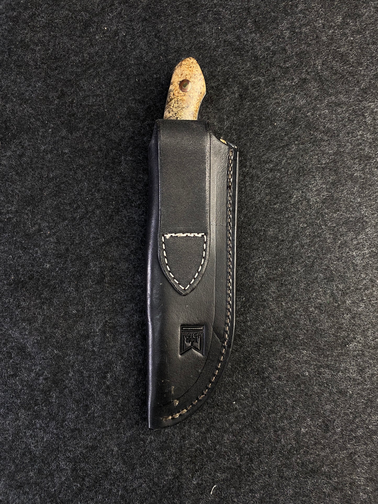 Stainless skinner in Black amoyna burl