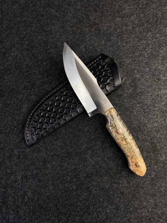 Stainless skinner in Black amoyna burl