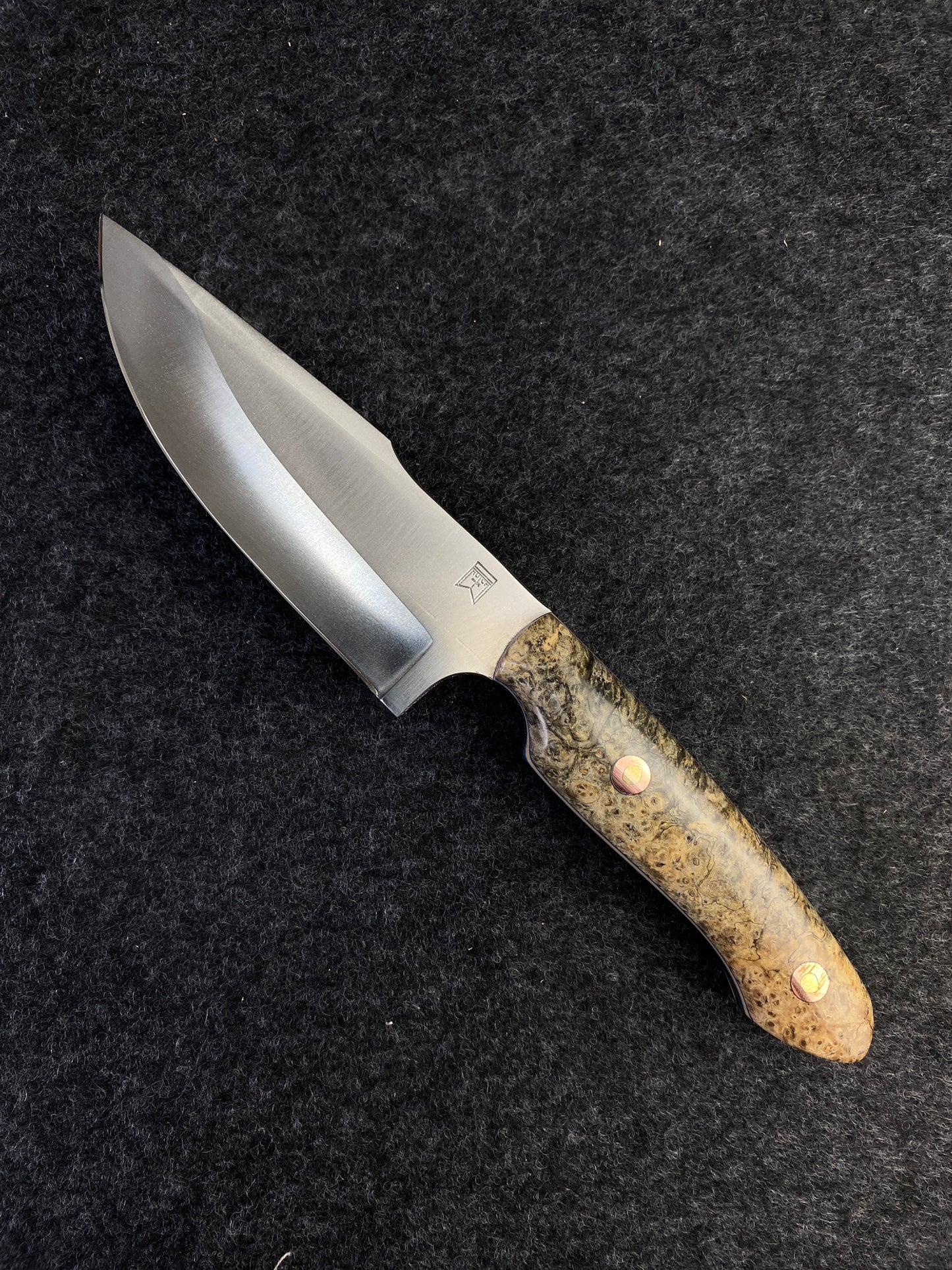 Stainless skinner in Black amoyna burl